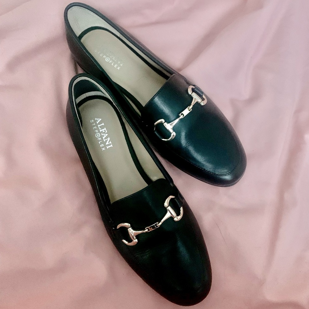 Inc Gayyle Black Leather Slip-On Loafer